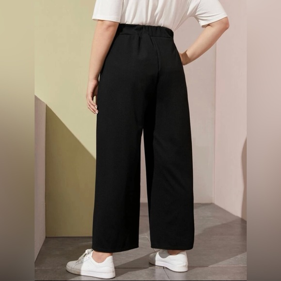 SHEIN Pants - Shein Plus Wide leg elastic waist pants
